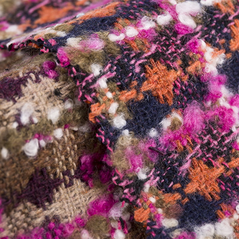 Boho tkana vunena tkanina od tvida u obliku ptičje zube 2071