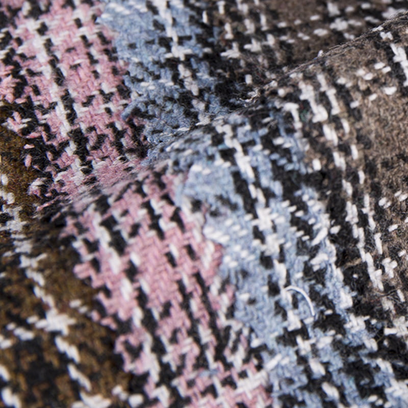 Karirana tkanina od tvida s crnim linijama 2134