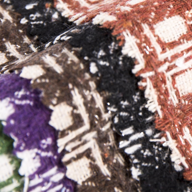 Provjeriti metalik tešku jacquard vunenu tkaninu od tvida za žensku odjeću 2430