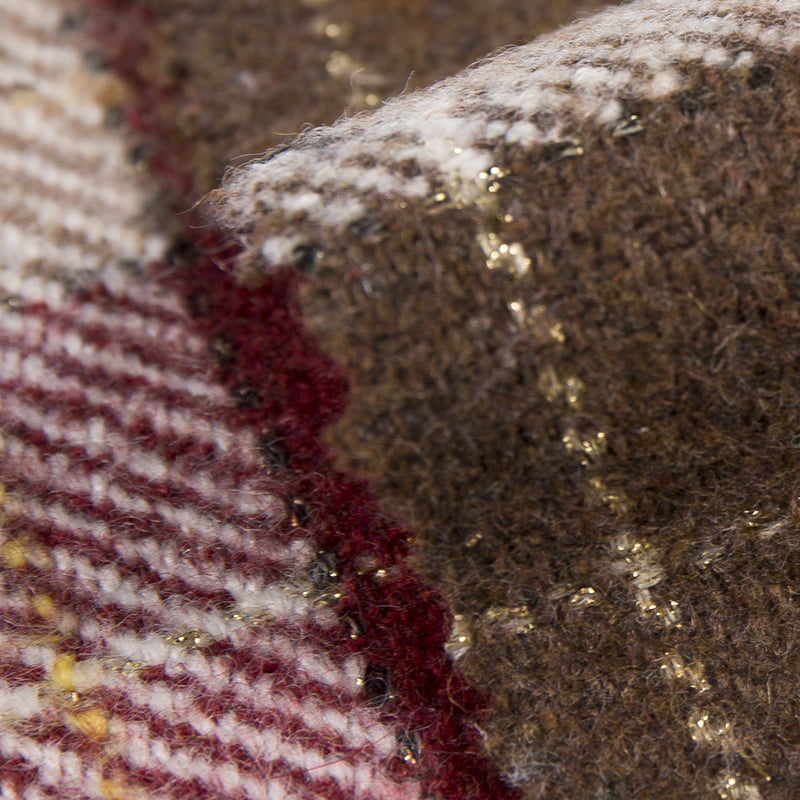 Tartan karirani zlato srebrni keper metalik tkanina od tvida 2576