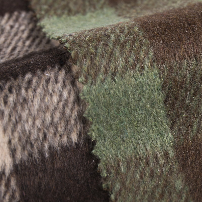 Tartan Karirano prozorsko staklo Twil 10% Vuna 90% Poliester Tvid Tkanina 2831