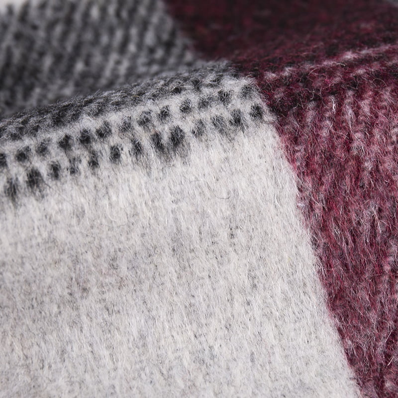 Četkasta vuna keper karirana tkanina kontrastne boje 3293