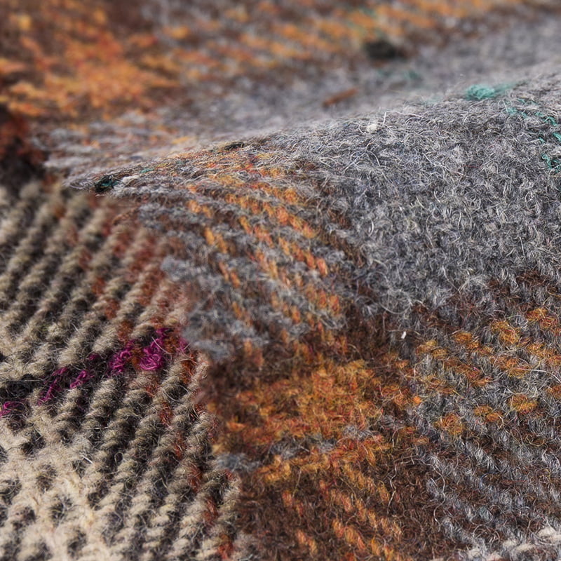 Klasična karirana vunena tkanina od tvida za zimsku odjeću 3423