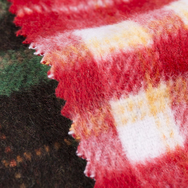 Zelena crvena crna karirana tkanina od kemijskih vlakana za košulje 3430