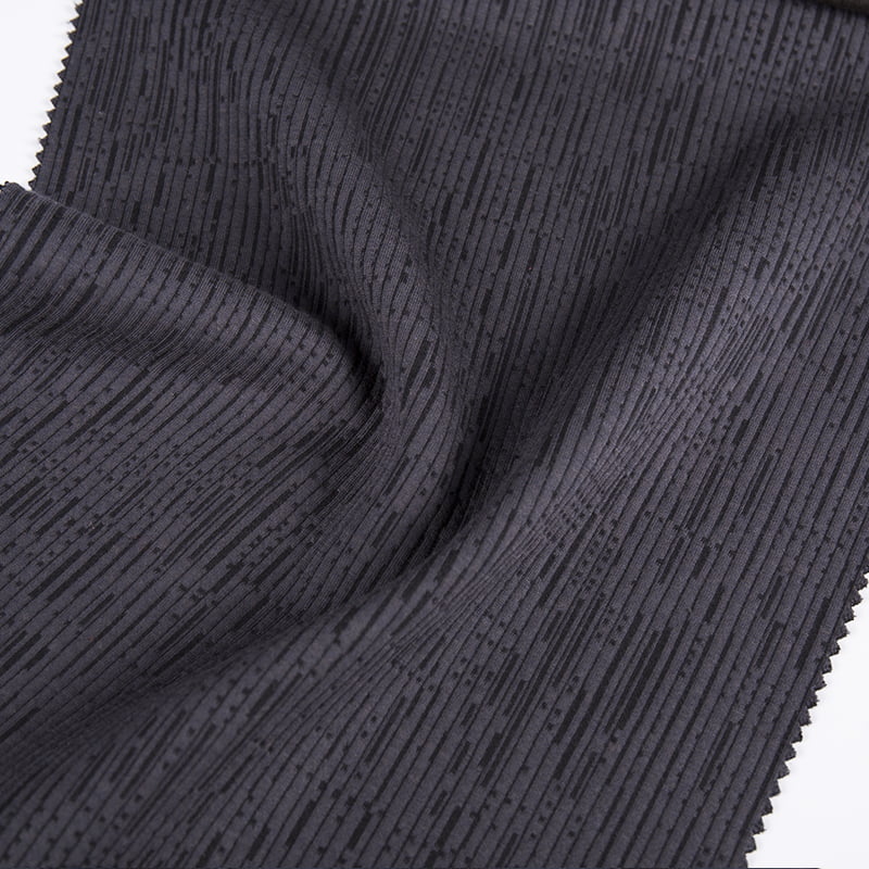 Reljefni samt prugaste pletene jacquard poliesterske vunene pamučne modalne sportske tkanine za odjeću AW23009