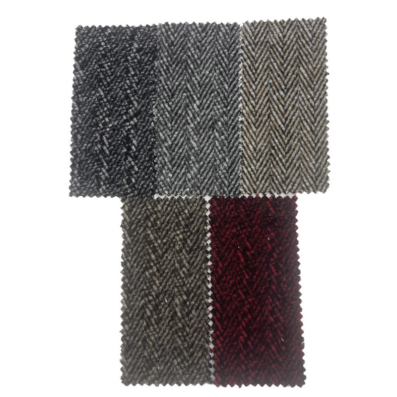 Crno crvena vunena riblja kost, debele tkanine od tvida za odjeću 4298